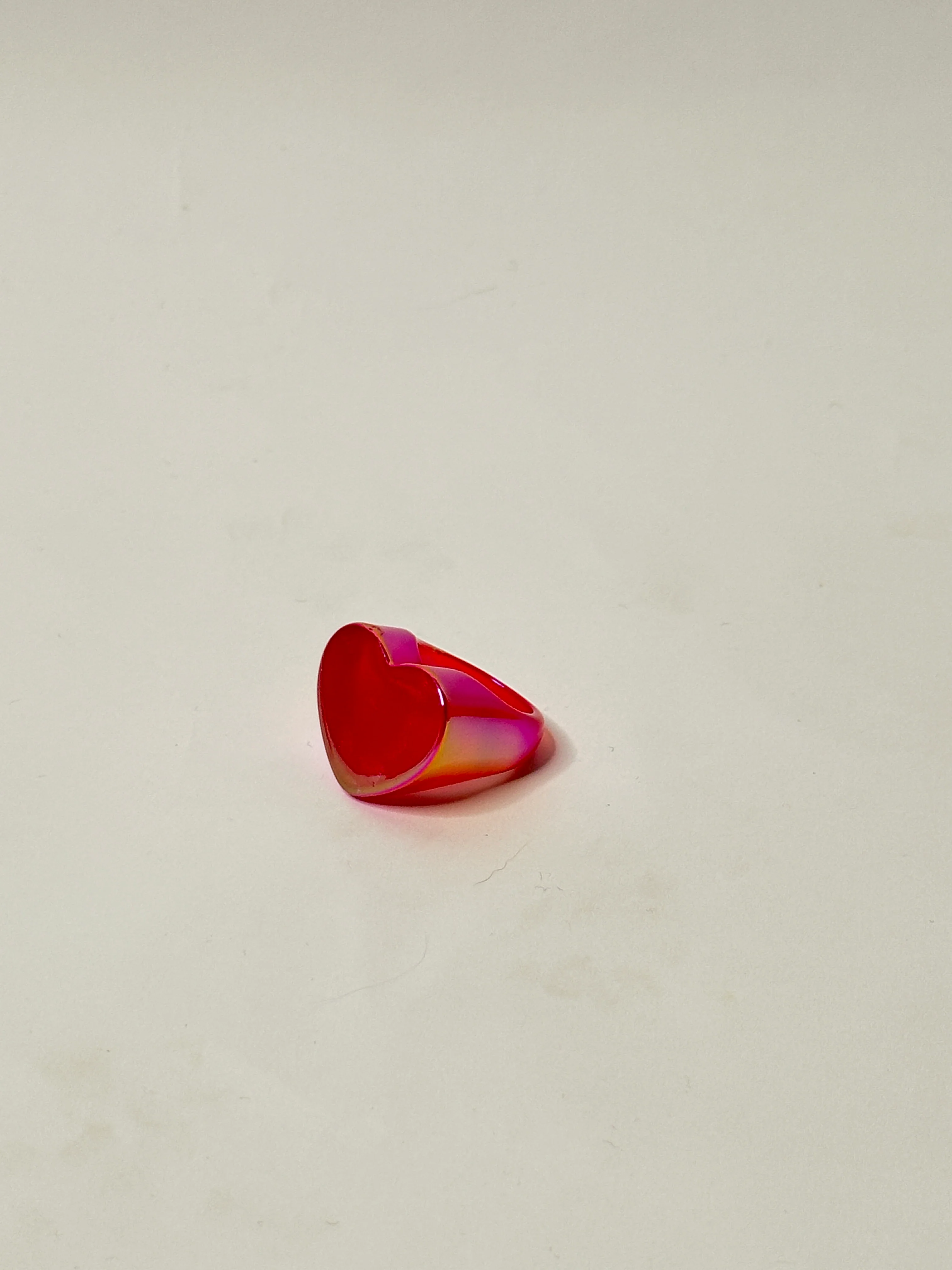 Holographic Block Heart Acrylic Ring - Image 5